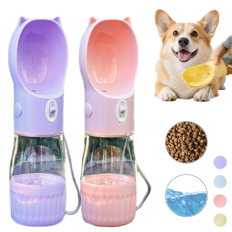 2 In 1 Portable Dog Water Bottle